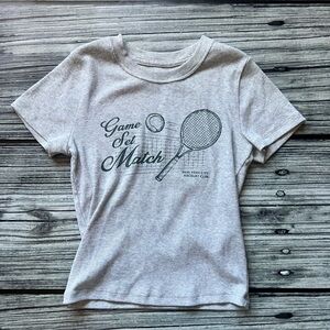 Hollister Gray Tennis Graphic Tee